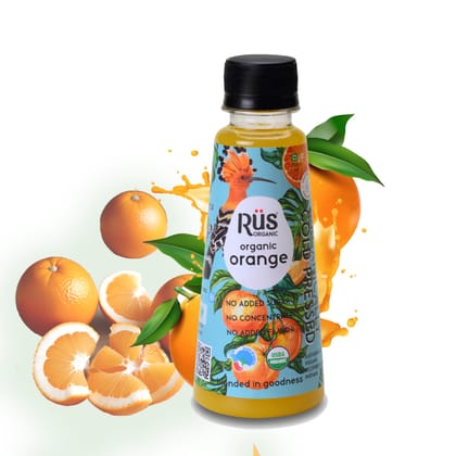 Organic Orange Juice - No Added Sugar - No Concentrate - (Pack of 08) 200 ml