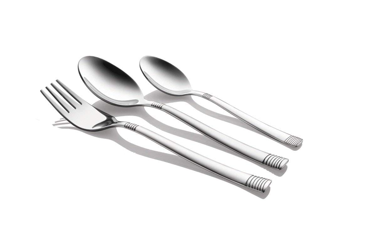 Shapes Lynex Cutlery Set - 18 Pieces with Blue Box | Stainless Steel Spoon & Fork | Elegant Design | Ideal for Dining and Entertaining | Dishwasher Safe | Complete Set for Home and Events