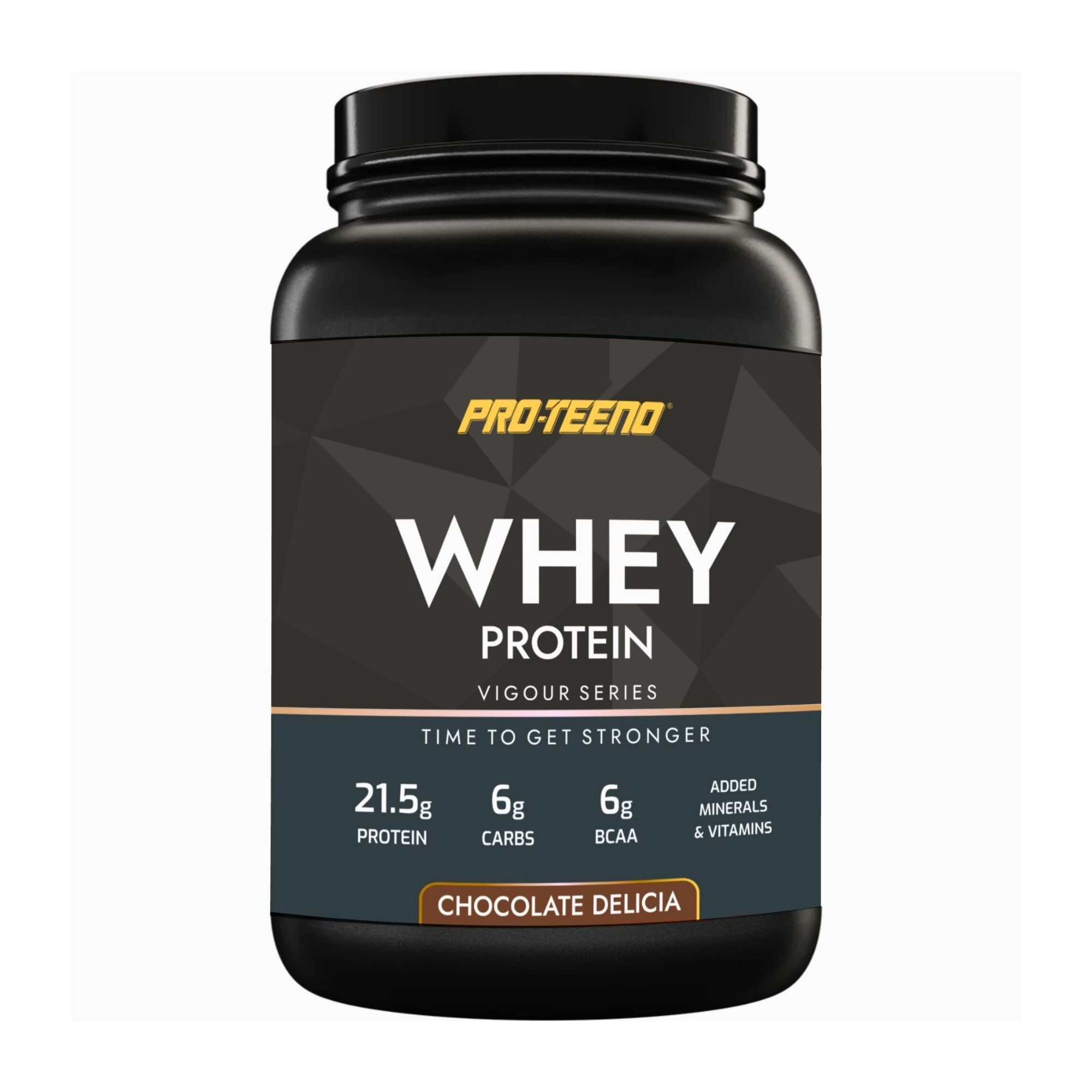 PRO-TEENO Vigour Series Whey Protein | Supplement for Athletes | Sugar & Dope Free | Low Carbs, Easy Digesting | Essential Amino Acids | Cocolate Delicia Flavoured, 1 Kg/2.2Lbs