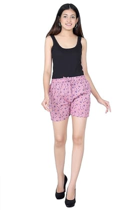 ceil Women's Cotton Printed Lounge Shorts