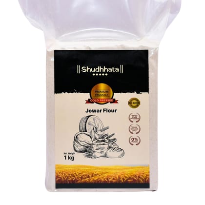 Shudhaata Premium Jowar Atta (1kg) - Nutritious Sorghum Flour from India's Fields