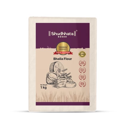 Shudhaata Bhalia Wheat Atta (1kg) - Premium Long Grain Non-Hybrid Wheat with GI Tag