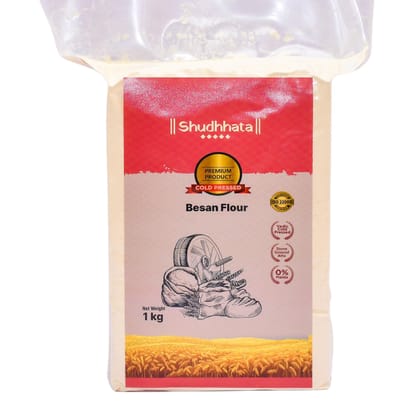 Shudhaata Premium Besan Atta (1kg) - Wholesome Chickpea Flour Packed with Protein, Fiber, and Minerals