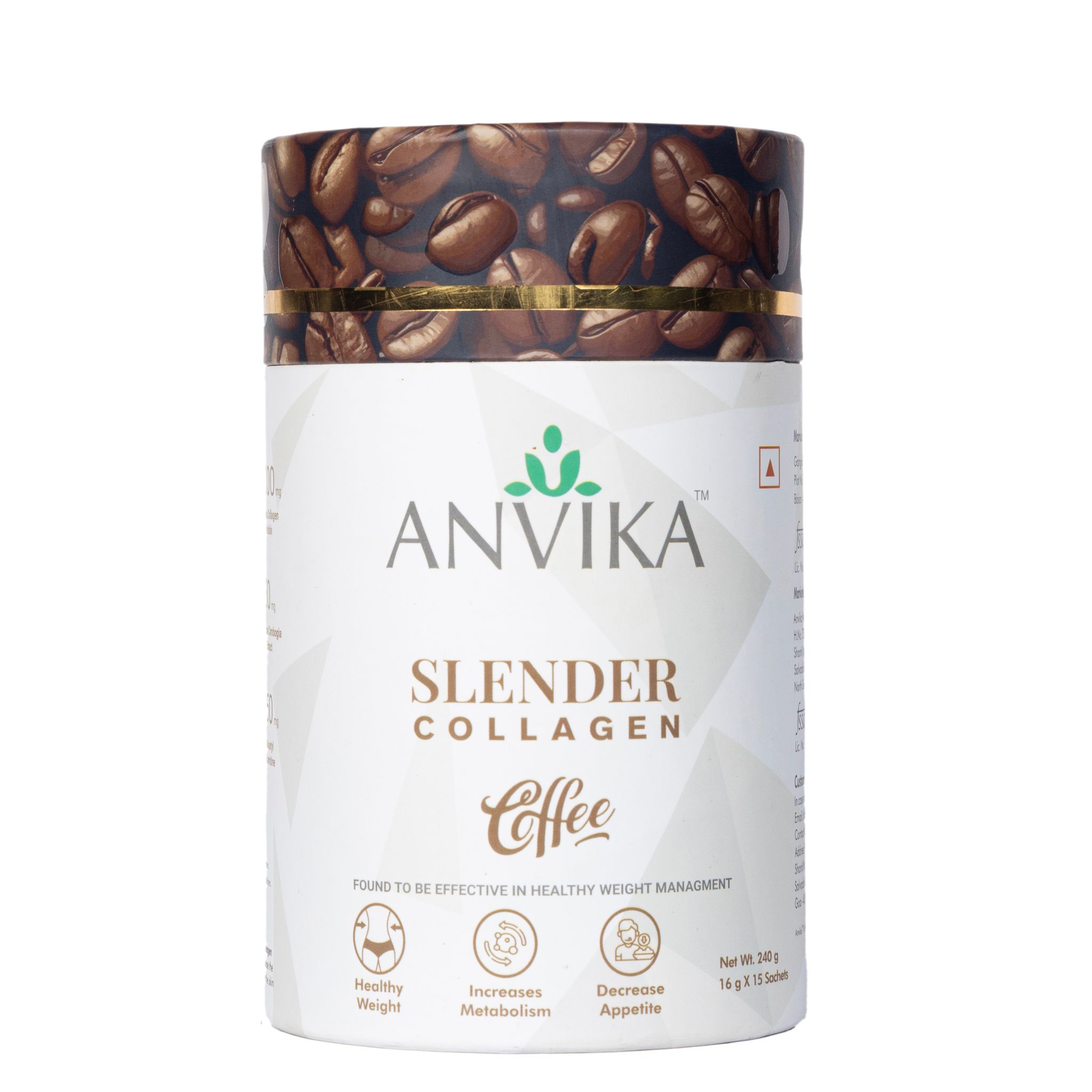 Anvika  Slender Collagen Coffee flavor for Weight management