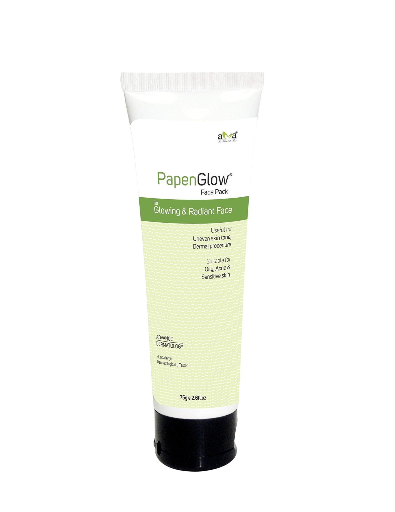 Papenglow: Face Pack For Oily Skin With Papaya Extract 75Gm.