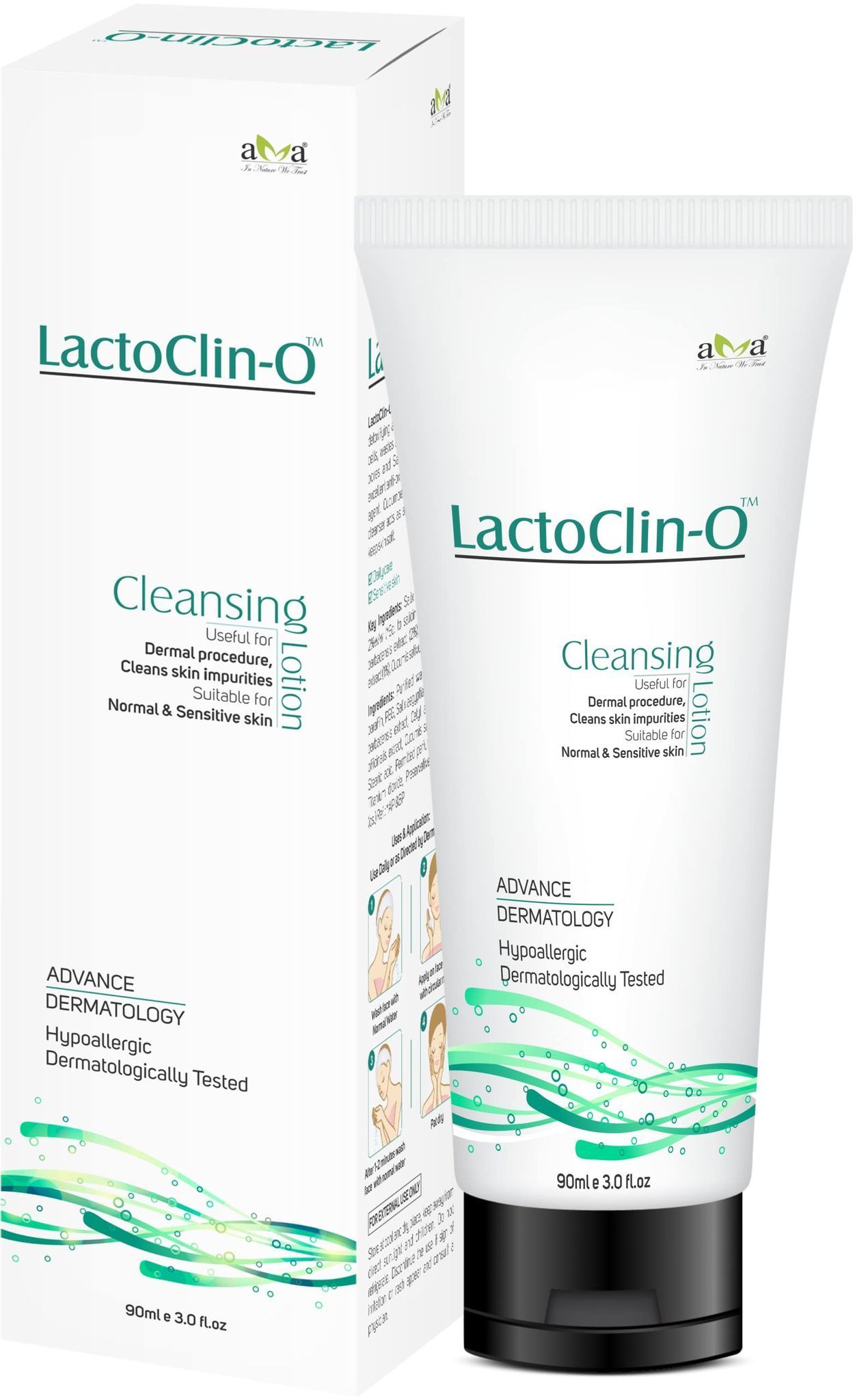 Lactoclin O - Soap Free Herbal Cleanser and Makeup Remover Facewash For Women 90ml.