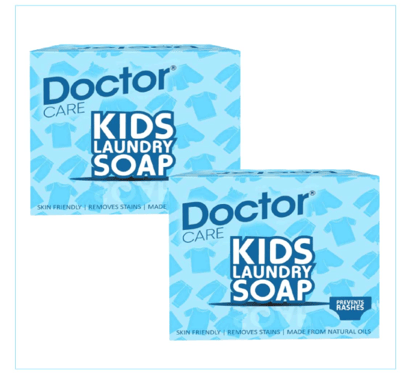 Doctor Care Kids-Baby Laundry Soap | Natural for Baby Clothes | No Harmful Chemicals | Skin Friendly Organic Washing Soap | Specially for Nappies,Mainly for Sensitive Skin 150 gm x 6 (Pack of 2)