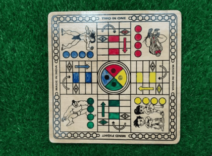 16 Inch Wooden Ludo Board