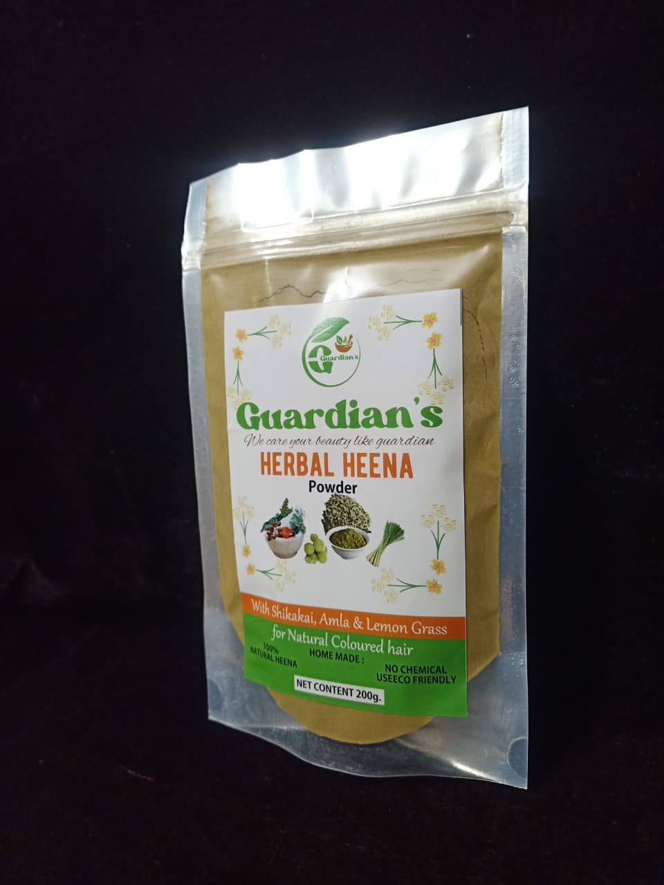 GUARDIAN’S Conditioning Pure Heena Powder, for Stronger, Smoother Hair, for All Hair Types (Pack Of 1 200 Gram)