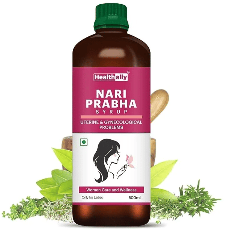 Healthally Nari Prabha Syrup for Periods | Ayurvedic Syrup for Irregular Periods