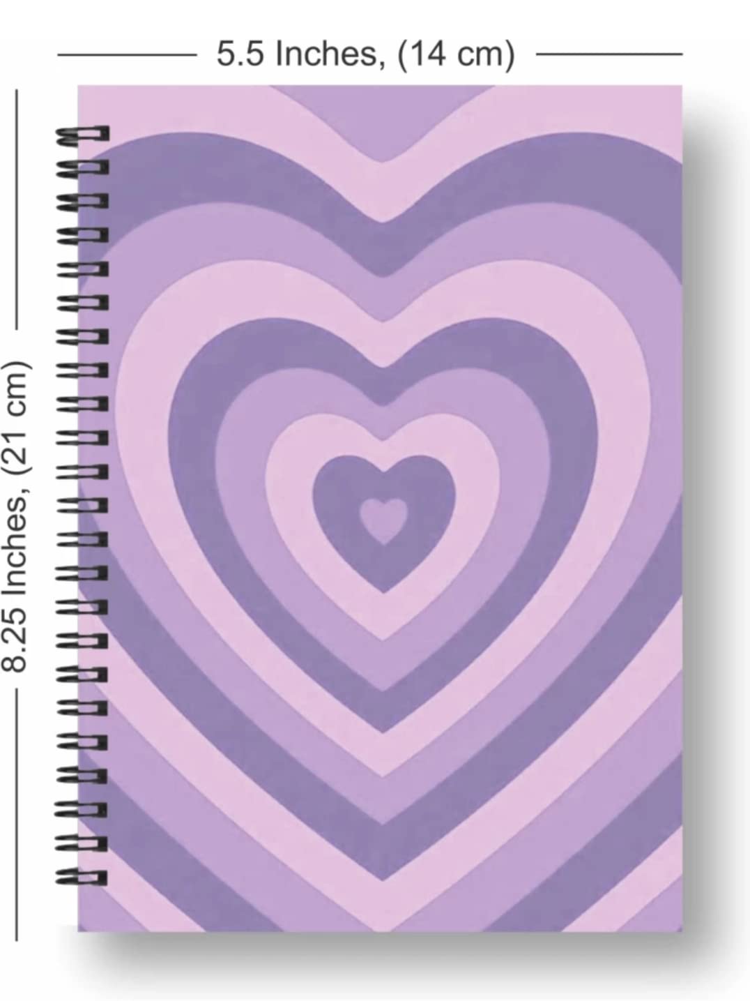 CRAFT MANIACS CUTE & MOTIVATIONAL COLLECTION A5 RULED 160 PAGES NOTEBOOK + FREE PERSONALIZED NAMR BOOKMARK FOR LOVERS OF CUTE STATIONERY (PURPLE HEARTS)