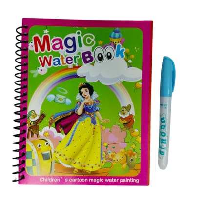 7AYS Colouring books for boys and girls - Cartoon themed colouring books for kids- Magic Book in the theme of Girl and doodle pen for kids-Reusable coloring books-Water colouring books for kids.