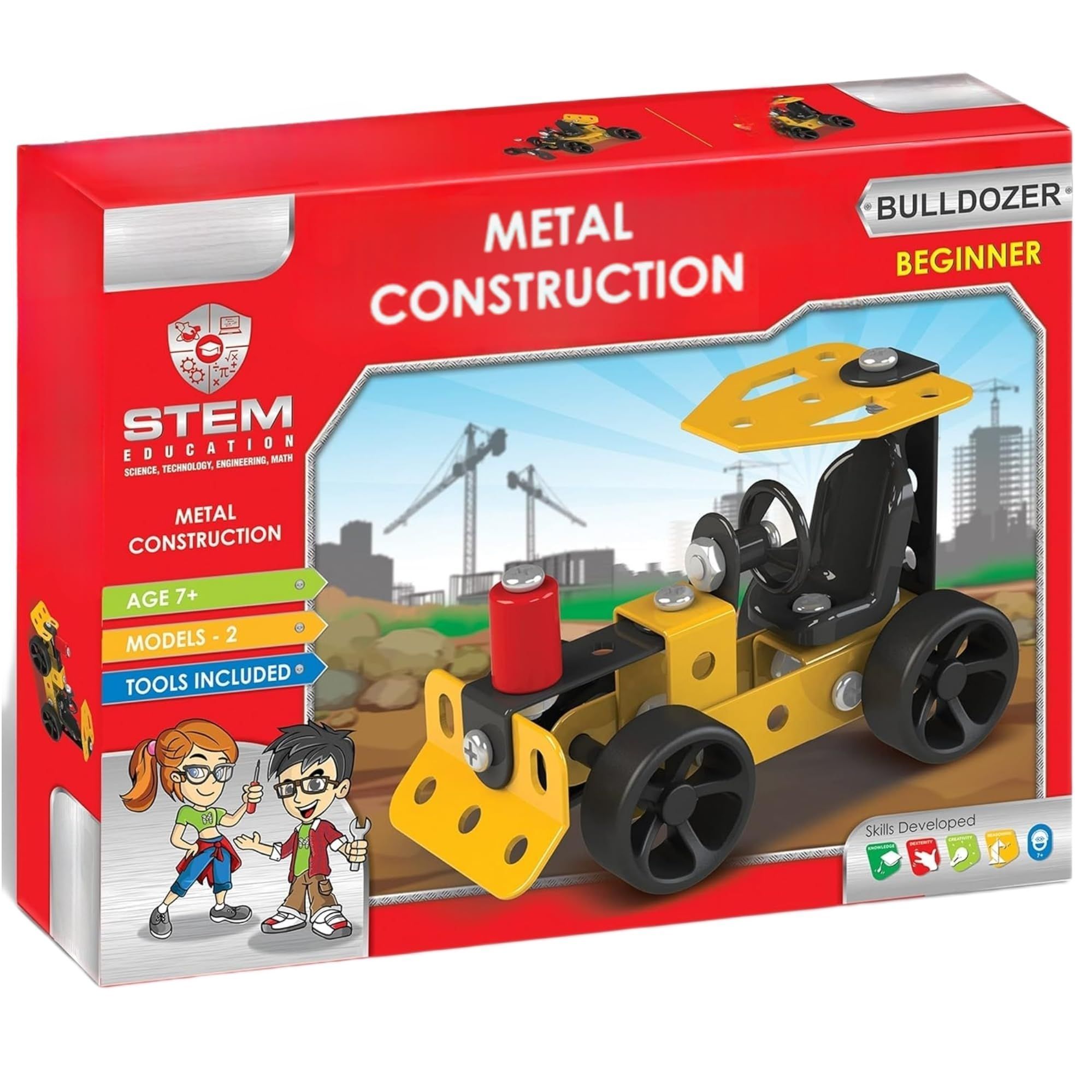 7AYS Mechanical set and games for kids-Beginner friendly-DIY STEM education building toy for Children-Skill building games -Constructing games for teens- Technology games-Engineering kit for Children