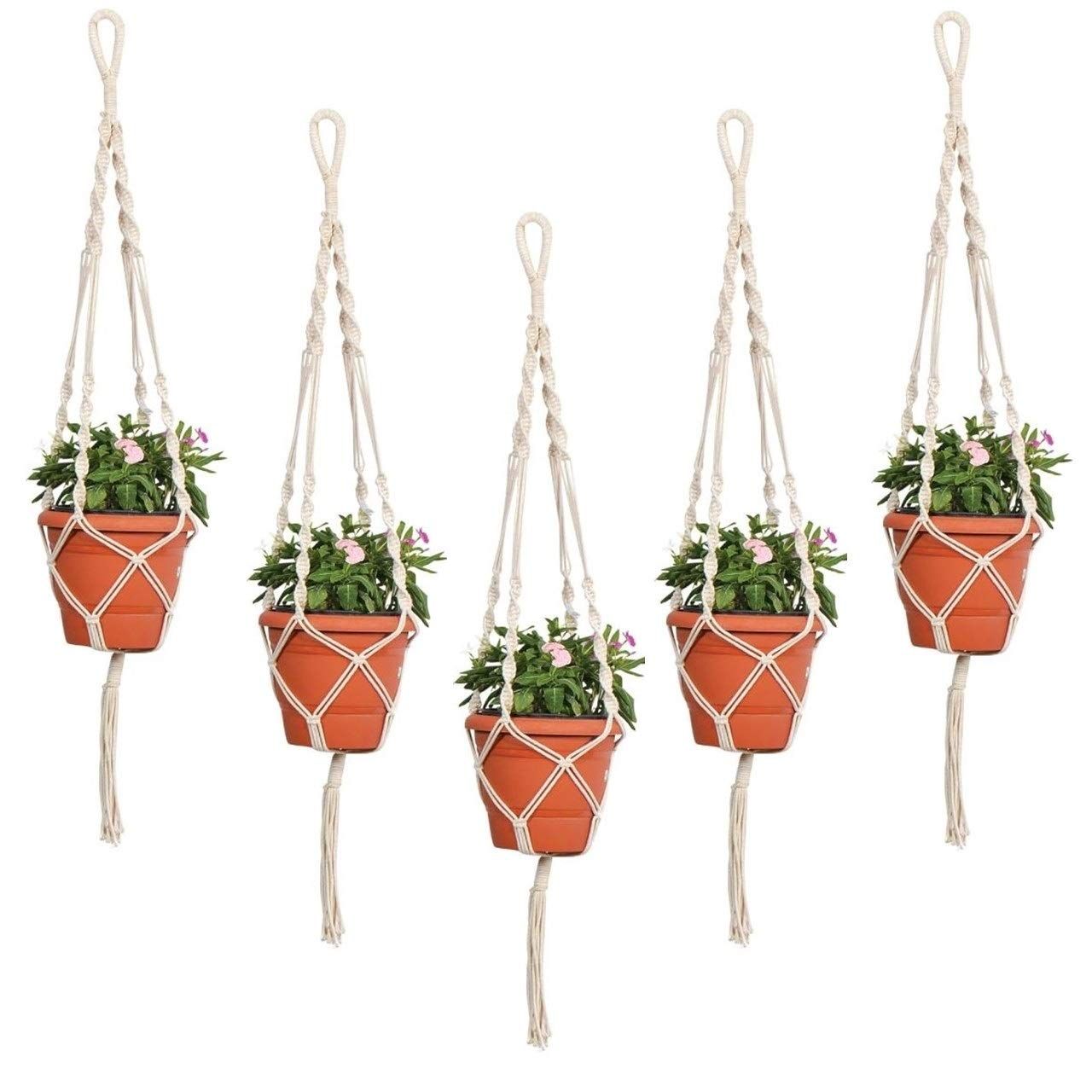 Twisted Macrame Plant Hanger (Set of 5)