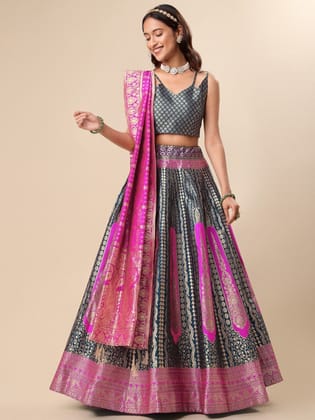 Rama Ready to Wear Lehenga & Unstitched Blouse With Dupatta