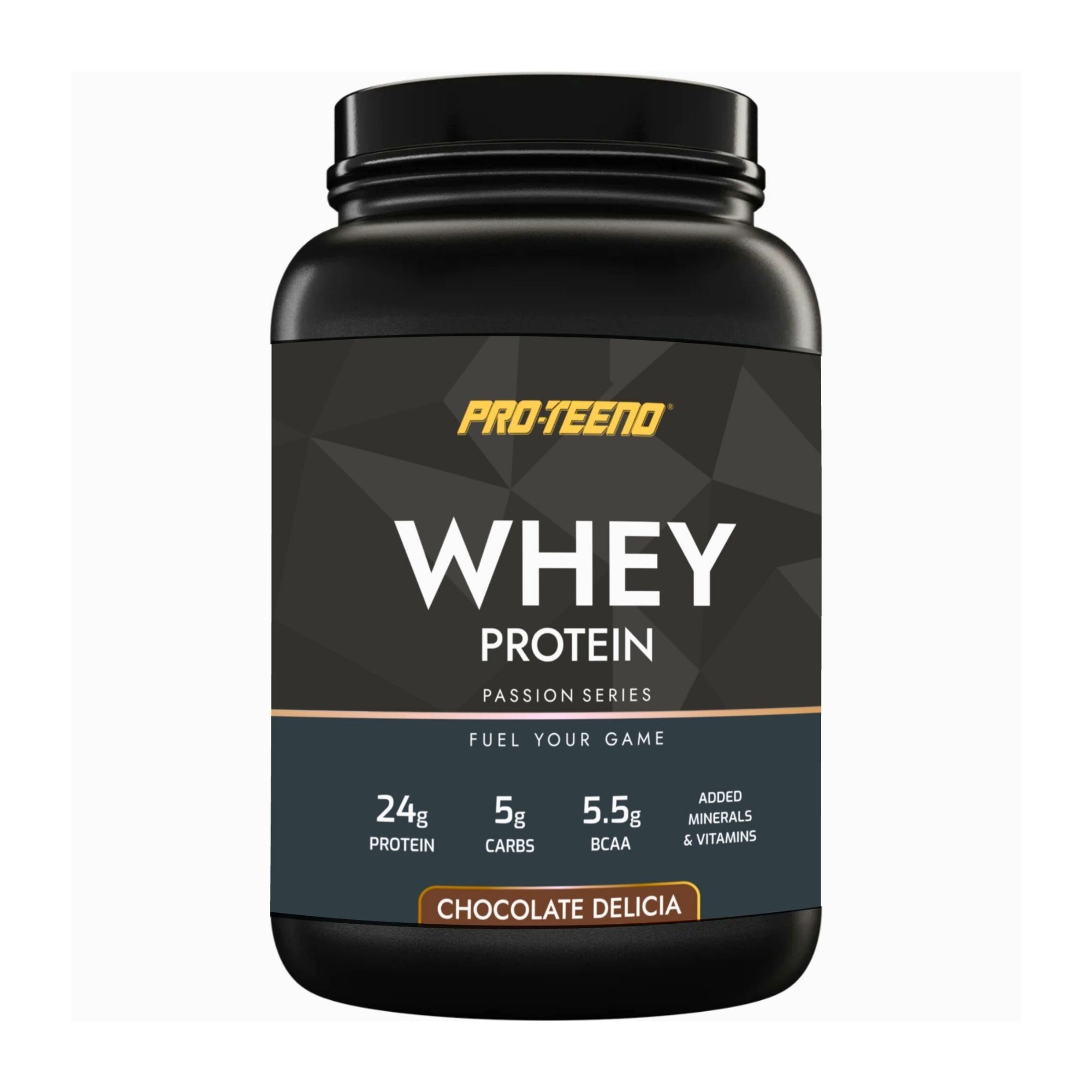 PRO-TEENO Passion Series Whey Protein | 24 gm Protein in 33 gm Serving Scoop | Zero Added sugar | Powder Supplement | Chocolate Delicia - 30 Serving, 1 kg/2.2 lb