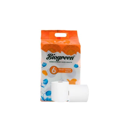 Biogreen Toilet Roll 6 in 1| virgin pulp| 6 Roll in each Pack