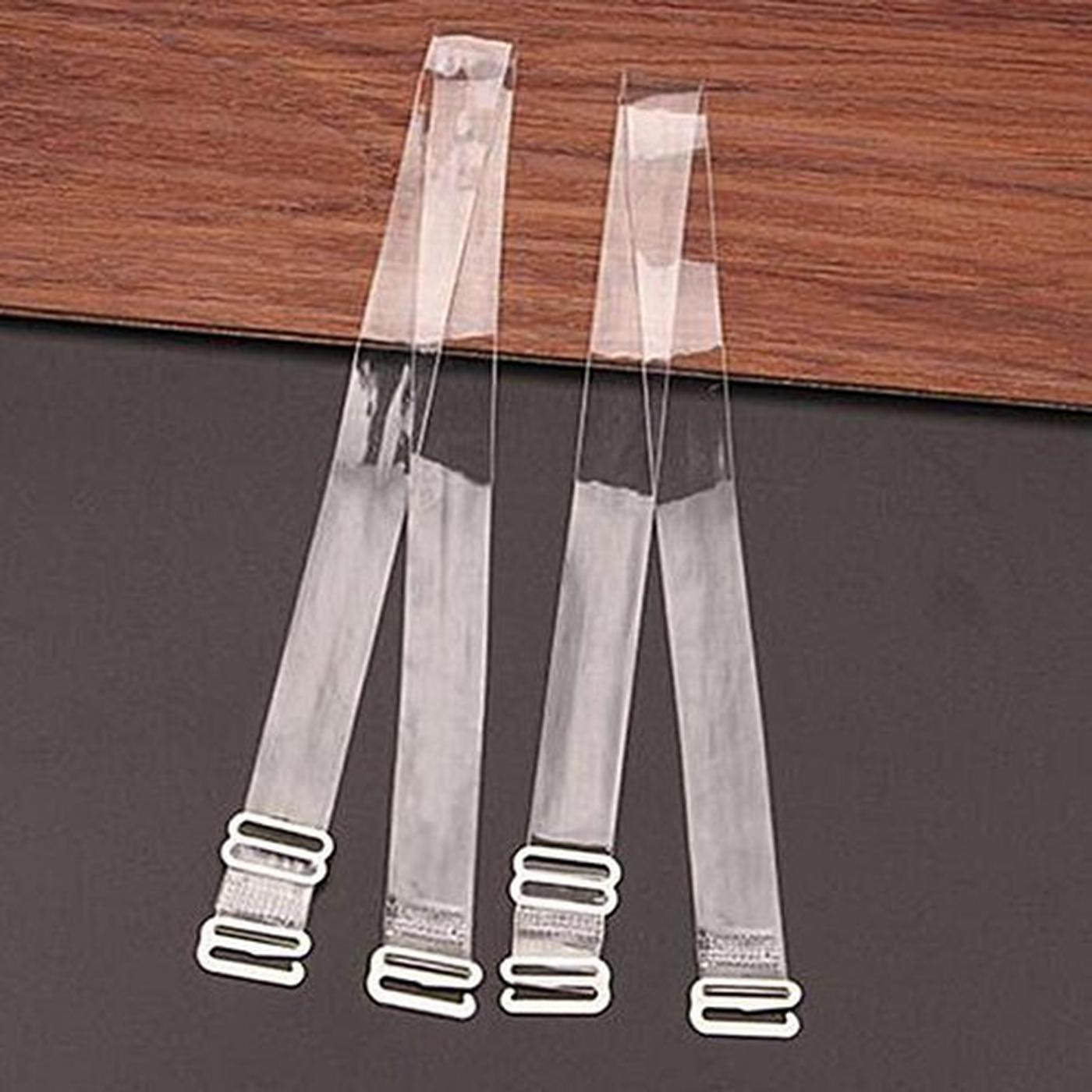 Women's Silicone Transparent Adjustable Detachable Bra Straps (Medium) -1 Pair