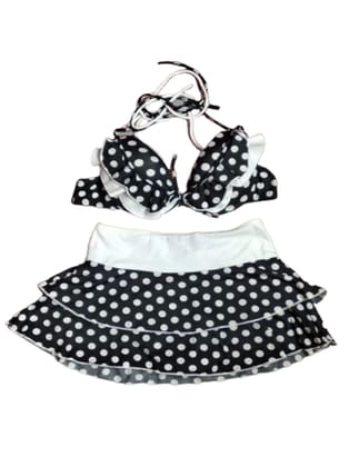 BW13478 NODDED BIKINI WITH SKIRT