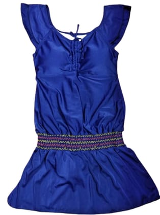 BW3889 VICTORIA NAVY BLUE SWIM FROCK