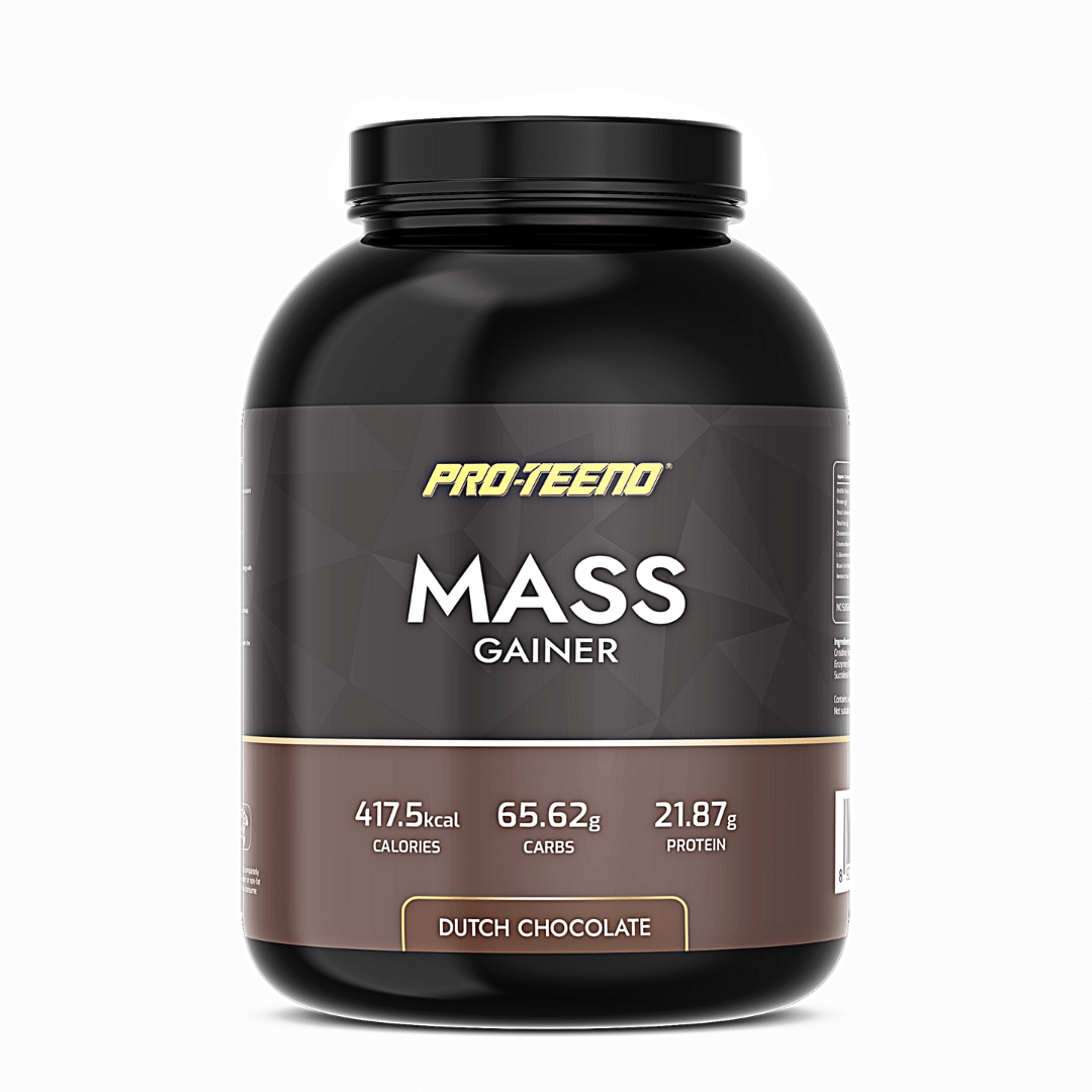 PRO-TEENO Mass Gainer, High Protein High Calorie Weight Gainer Powder with Vitamins and Minerals, Dutch Chocolate Flavour, 2 kg