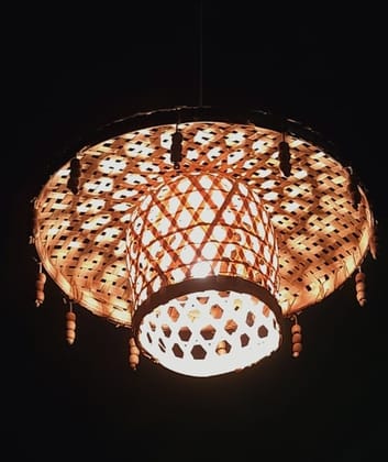 Bamboo Dagara Hanging Cage Light