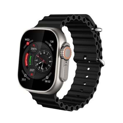 CELLECOR A8 Turbo 1.96" BT Calling Smartwatch, Voice Assistant, 600 NITS, Always-On, 120+ Sports Modes, IPX67, SpO2, Heart Rate Monitoring, BT-V5.3