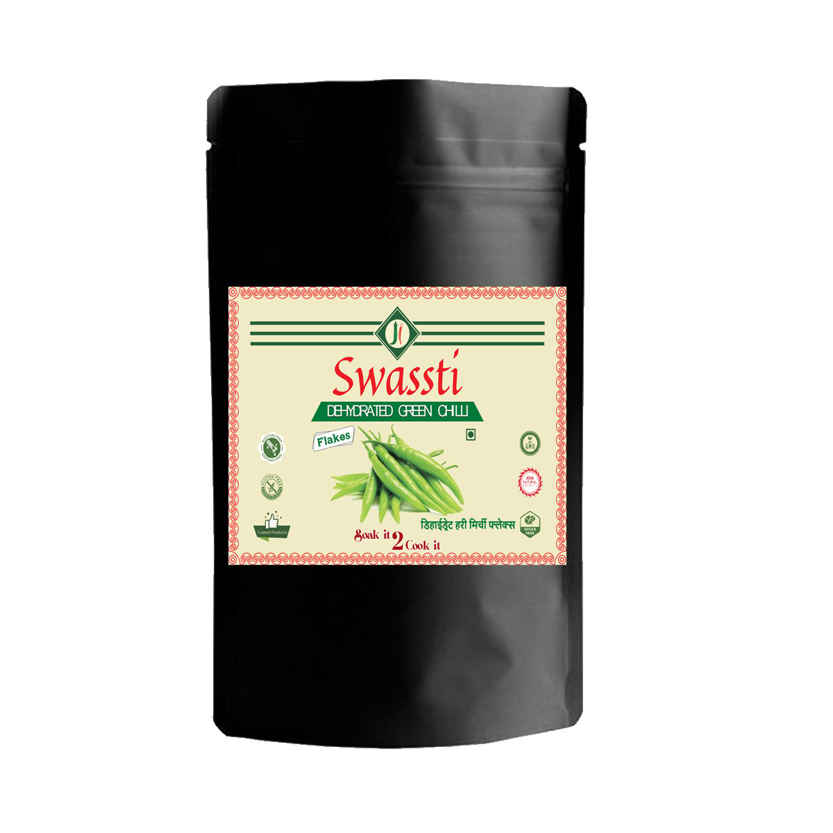 Swassti Dehydrated Green Chili Flakes