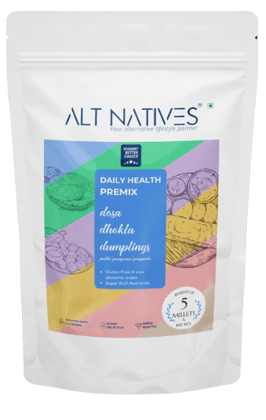 Alt Natives Dry Dosa Premix Dosa Dhokla Dumplings | Light Brown |450 G