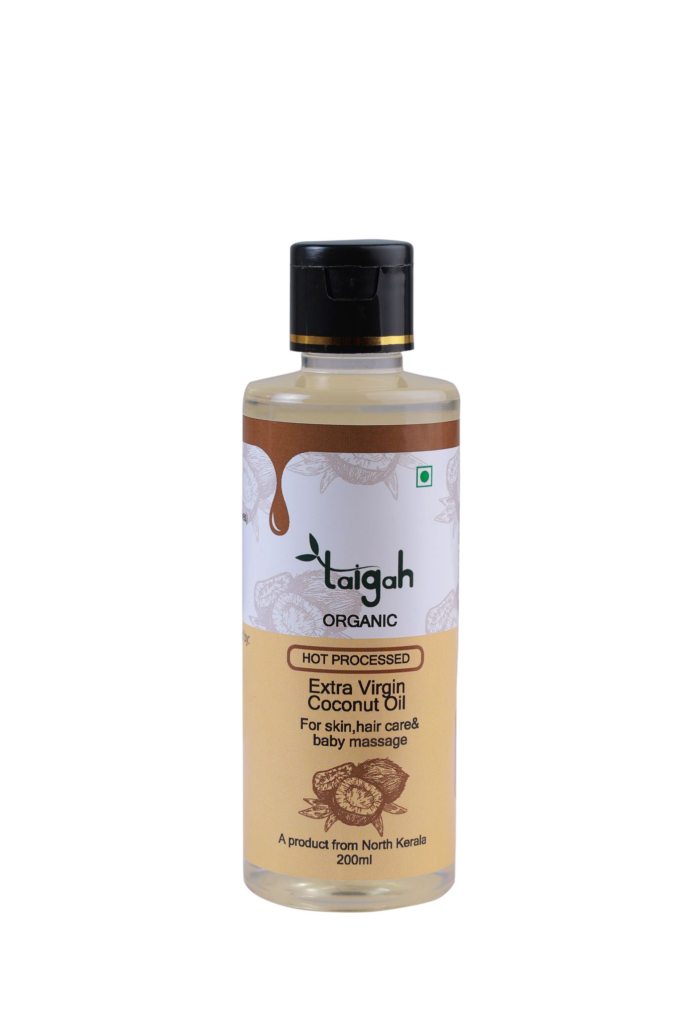 Extra Virgin Coconut Oil, Hot Processed, 200ml