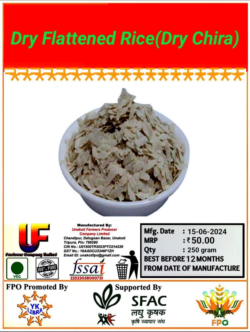 Dry Flattened Rice( Dry Chira)