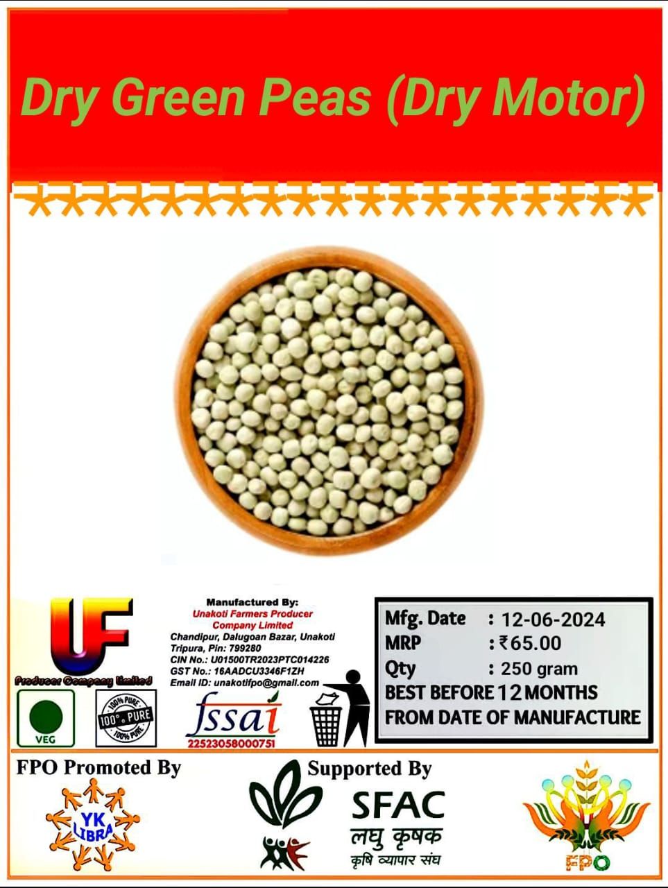 Dry Green Peas(Dry Mator)