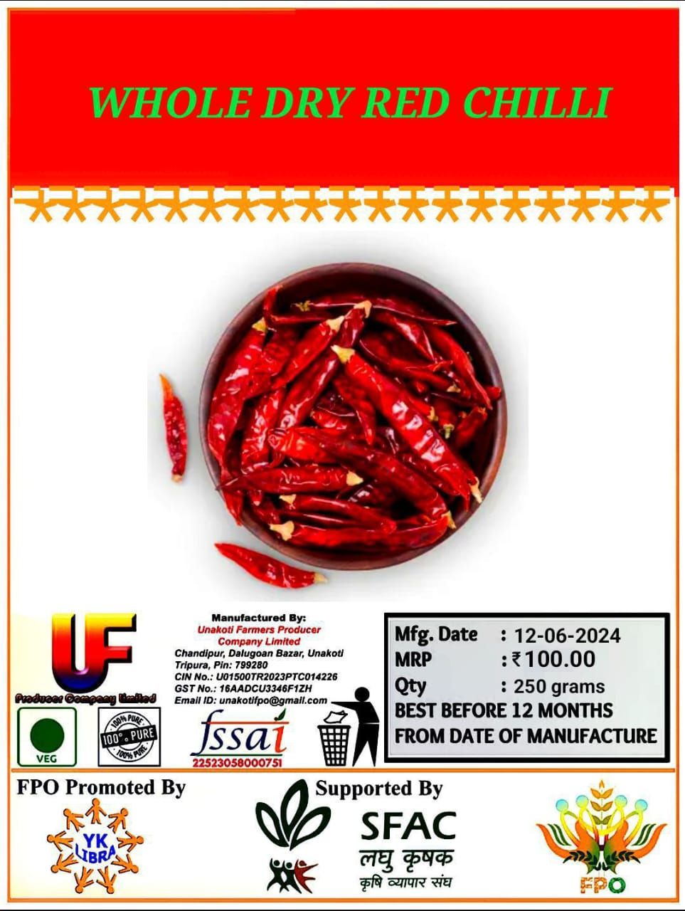 Whole Dry Red Chilli