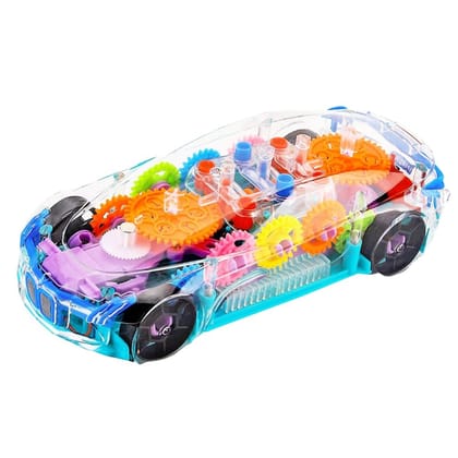 KTRS ENTERPRISE Electric Toy Flashing Light B/O Transparent Racing Track Universal Concept Car Toy With Music