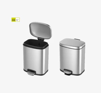 Neo Rect. Twin Stainless Steel MT 5 + 5 L bin