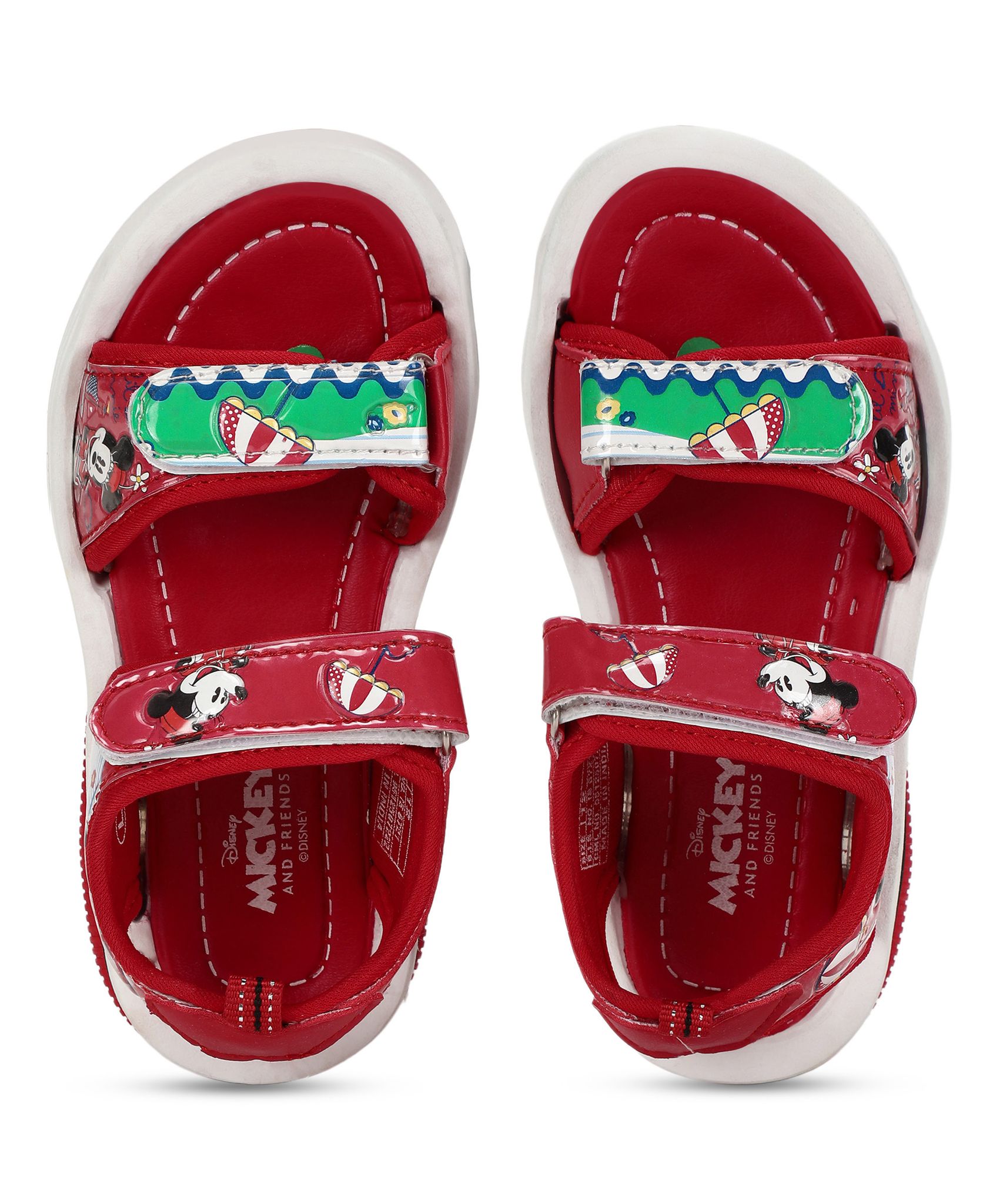 Paragon x Disney Kids' Sandals with Velcro Closure, Comfortable Insole & Anti-Skid Sole