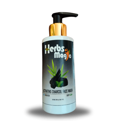 Herbs magic Charcoal Cooling | Oil Free Skin | Refreshing | Ayurvedic | SLS & Paraben free Face Wash