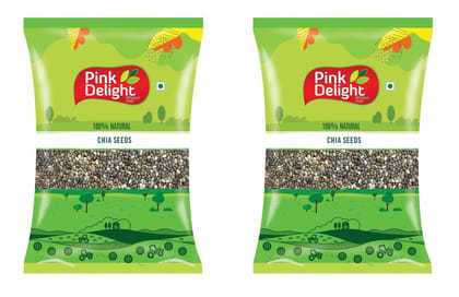 Pink Delight | Chia Seeds | Dried Seeds | 500 Gm Each | Pack of 2 | 1 Kg Pack