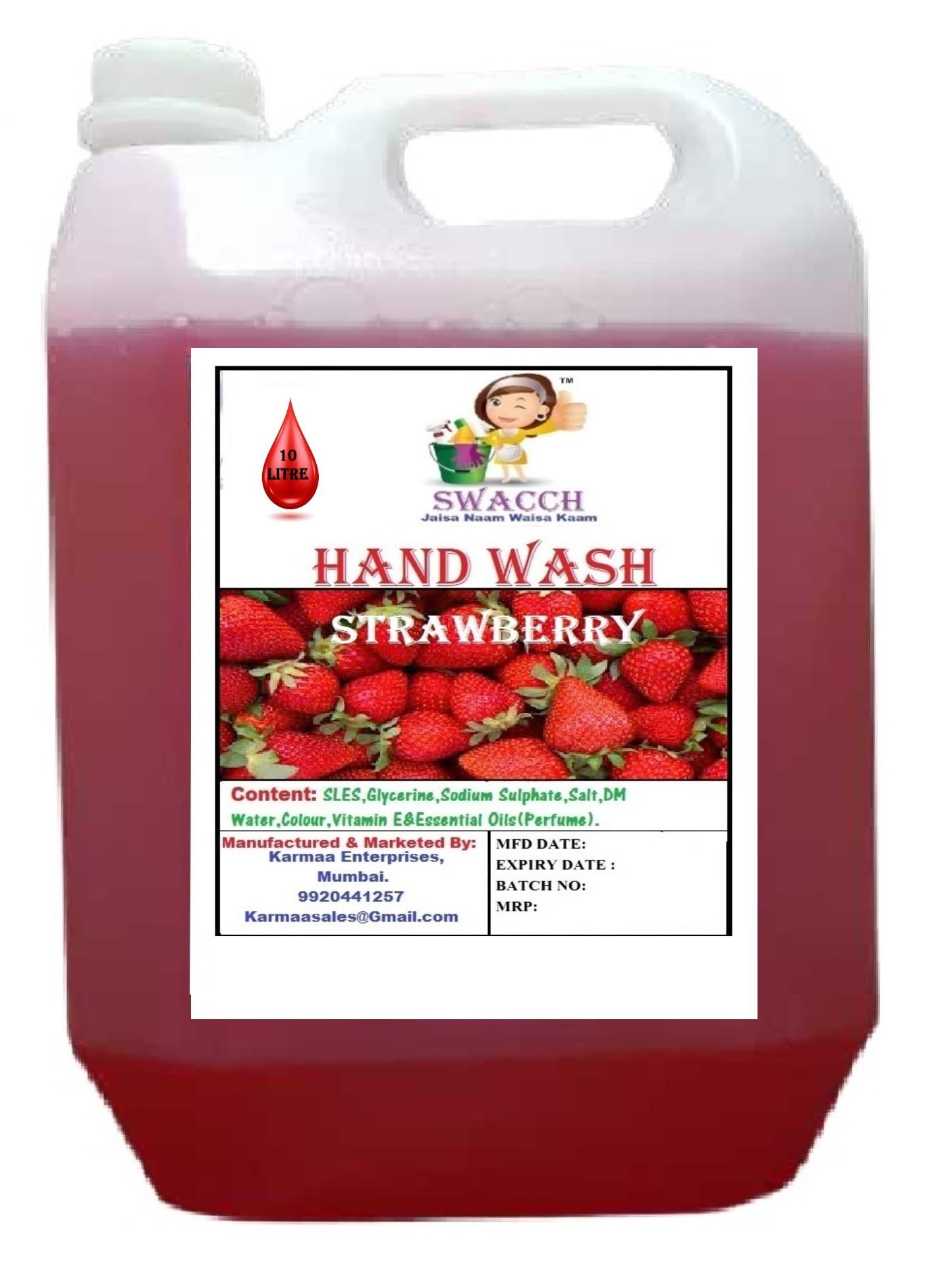 Swacch Hand Wash (10 Litre) Strawberry