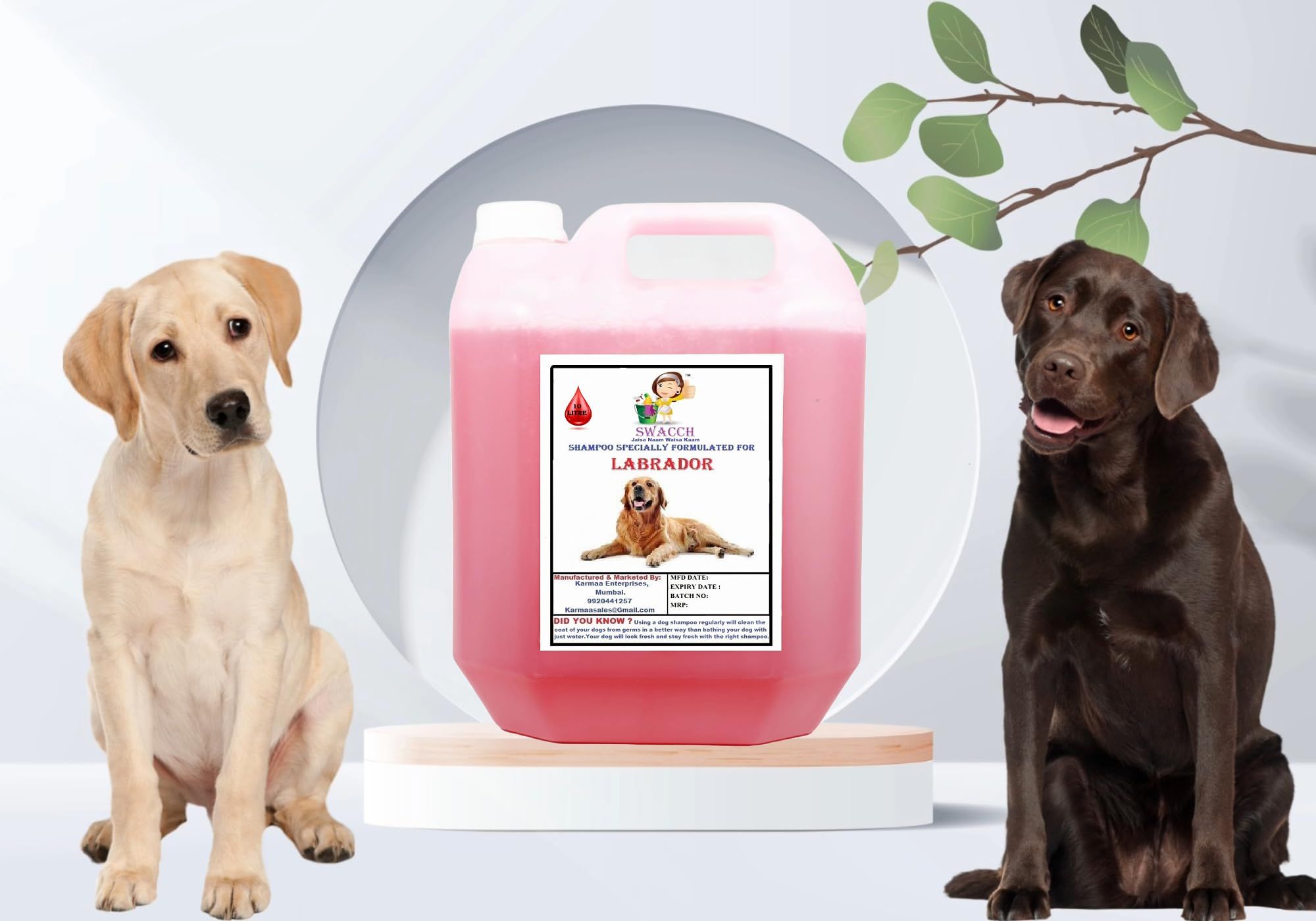 SWACCH Shampoo Specially FORMULATED for Labrador (10 Litre) Jasmine