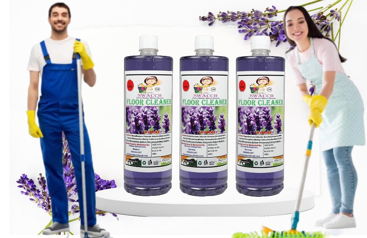 SWACCH Floor Cleaner (1 Litre) (Pack of 3) Lavender