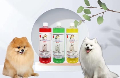 SWACCH Shampoo Specially FORMULATED for Spitz (1 Litre) (Combo Pack of 3) Jasmine, NEEM ALOVERA & Lemon