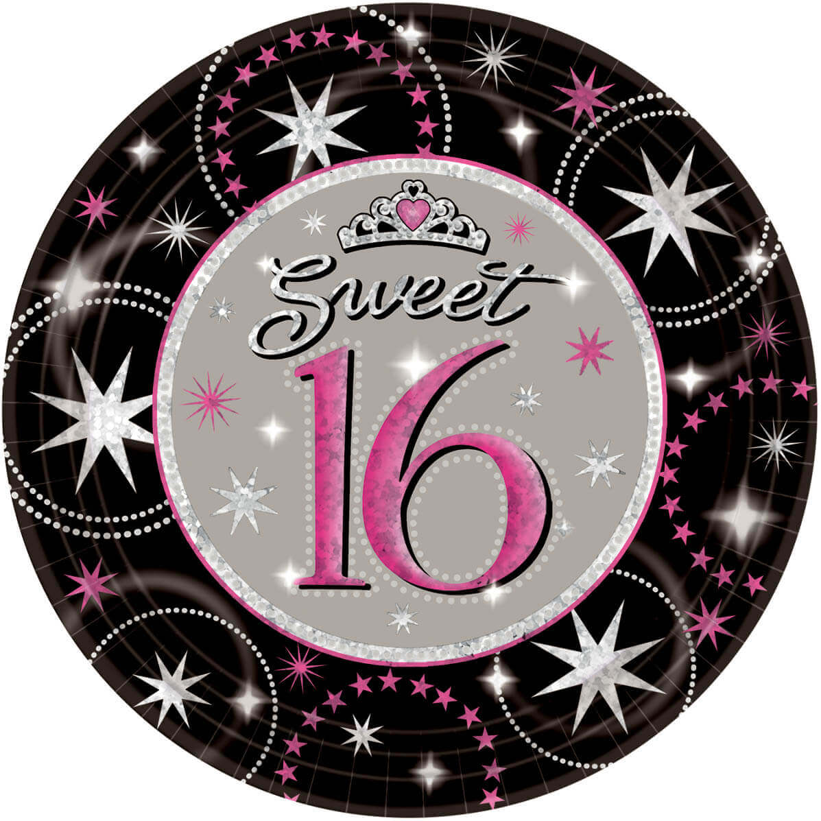 9" SWEET 16 PRISMATIC LUNCH PLATES