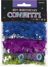 VALUE PACK CONFETTI 40TH BIRTHDAY