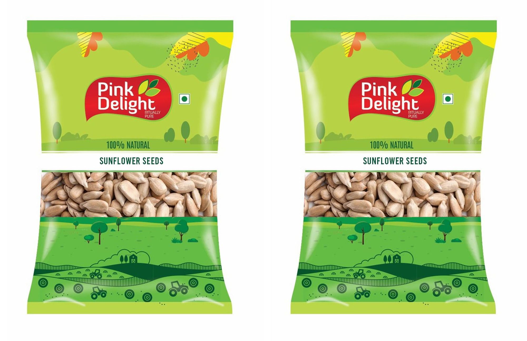 Pink Delight | Sunflower Seeds | Dried Seeds | 500 Gm Each | Pack of 2 | 1 Kg Pack