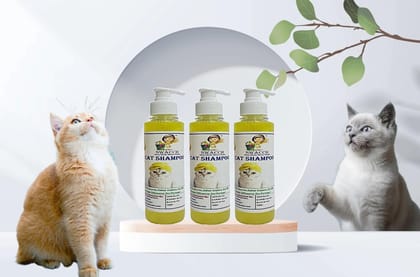 SWACCH Premium Shampoo for CAT Shampoo (200ML) (Pack of 3) Lemon