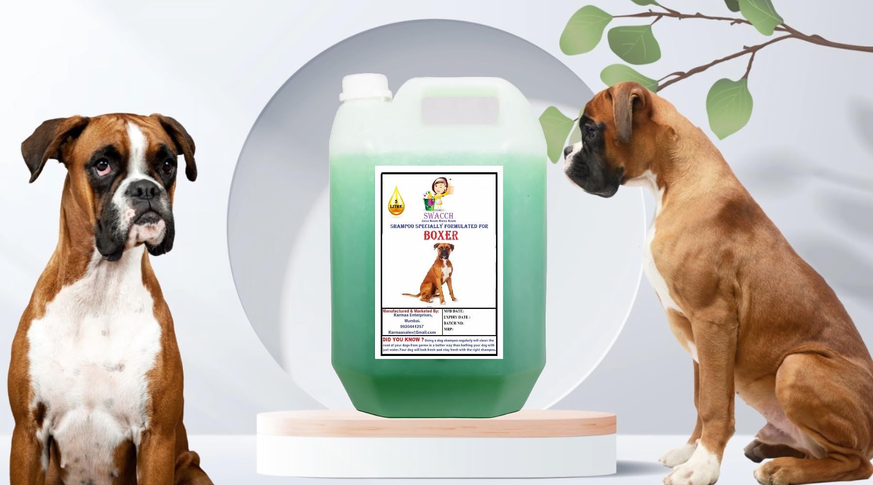 SWACCH Shampoo Specially FORMULATED for Boxer (5 Litre) NEEM ALOVERA