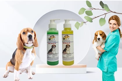 SWACCH Premium Shampoo for Beagle (200ML) (Combo Pack of 2) NEEM ALOVERA & Lemon