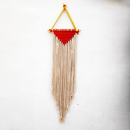 Art Tales Triangle of Shaolin Macrame Wall Hanging Decor (12 Inch X 30 Inches)