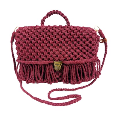 Statement Box bag (Maroon)